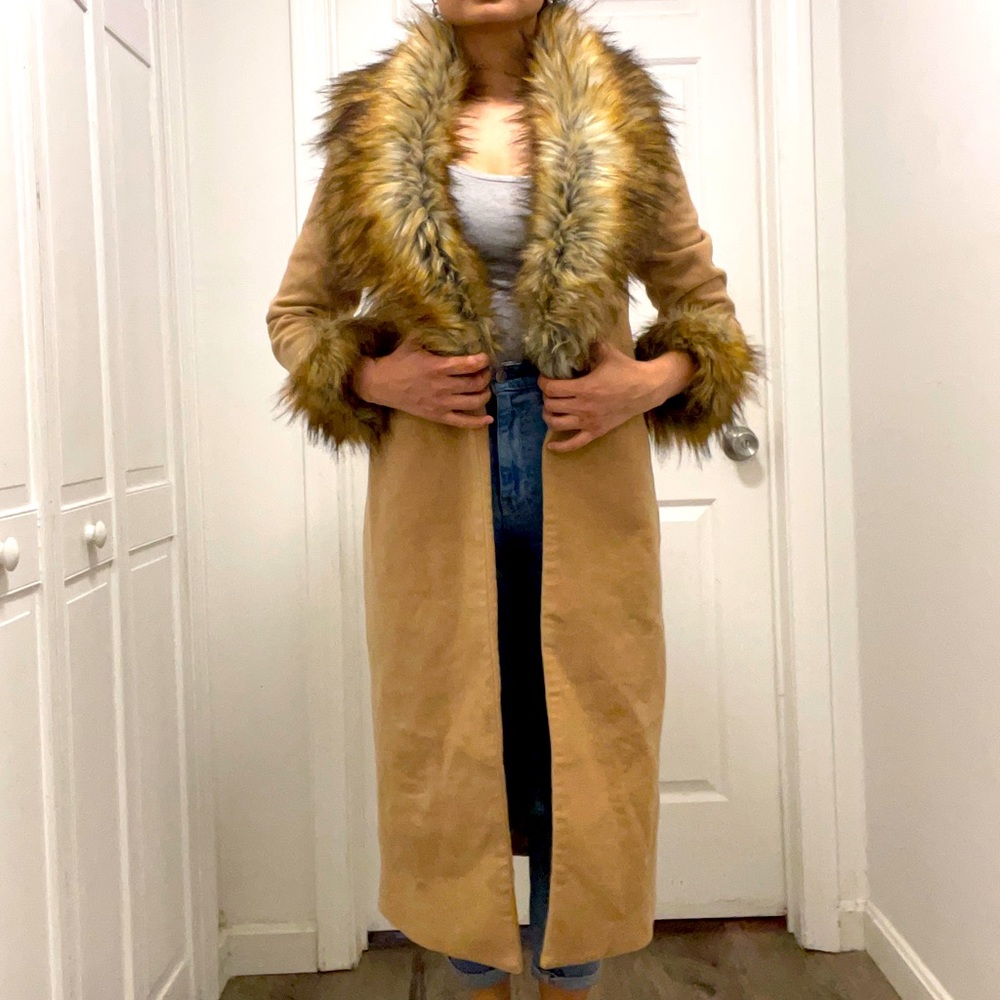 Missguided faux fur coat.